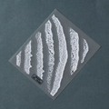 5D embossed white beach wave nail art stickers with textured sea foam design, model TS-056 - Wave Pattern (TS-056)