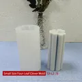 Translucent silicone clover mold for DIY candles and plaster crafts with sample成品 - Small Clover Mold LZ-78