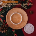 Stampo natalizio circolare da 6 cm per decorare torte e biscotti delle feste - PC0451-Tagliapasta Rotondo 6cm