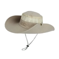 Cappello da sole outdoor a tesa larga con rete traspirante e cinturino sottogola regolabile - Bianco Sporco