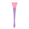 Pink silicone face mask brush with lavender handle for professional facial application - Purple Handle Pink Head