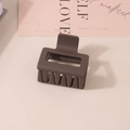 Minimalist matte brown rectangular shark hair claw clip for women with thick hair - Bulk/5cm / Dark Coffee