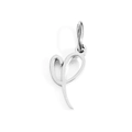 Polished silver stainless steel letter P pendant for personalized DIY necklace jewelry - I-Steel Color