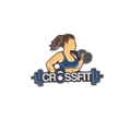 Spilla smaltata Crossfit con atleta femminile che solleva manubri su sfondo bianco - Stile di Sollevamento Fitness Funzionale (XZ5632)