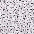 White 4x7mm acrylic flat beads with black numbers for DIY bracelets and crafts - 4x7mm (100 Pcs/Pack) / White & Black Numbers