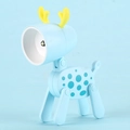 Magnetic mini deer night light in blue finish with adjustable legs and LED lamp head - Spotted Deer (LD18A) / Sky Blue