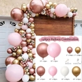 148pcs rose gold and pink balloon arch kit with latex balloons and assembly tools - Rose Gold Pink White Style (Set 042)