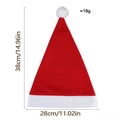 Classic red and white non-woven Santa hat with dimensions 38x28cm for Christmas decor - Standard Non-woven Adult Hat Red