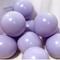 20pcs set of 10 inch matte purple latex balloons for birthday and wedding party decoration - Macaron Purple