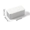 Silver and white jewelry ring display stand with dual slots measuring 8.5x4x3.5cm - Rounded Double Ring Holder (White & Silver)