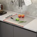 Stainless steel pastry board with brushed finish and 80x58cm dimensions for kitchen - 58x80cm