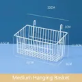 White Medium Slant Hanging Basket