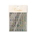 Retro Japanese gold foil nail art stickers MS-266 with vintage gem and star patterns - MS266 New Gold Stamping