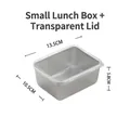 316 Stainless steel food container 13.5x10.5x5.8cm with transparent lid, 1 pack - Simple Rectangular Box With Transparent Lid