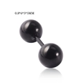 Clou d'oreille minimaliste en acier inoxydable noir avec bille polie de 0,8x6x5mm - 0.8*6*5*5mm / Noir