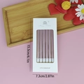 Pink heart-shaped spiral birthday candles 6-piece set for romantic cake decoration - Rose Gold Pencil Candles