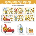 Summer sunflower gnome wall decals set with bees and red truck for farmhouse decor - Sunflower Gnome Style (UV26Y80086T_T)