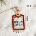Addobbo natalizio con renna in metallo ed etichetta rosso bianco Let's Be Jolly - Pendaglio Renna con Lettere