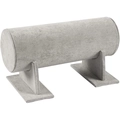 Single-tier gray velvet T-bar jewelry display stand for bracelets and watches - Grey Ice Velvet Headband Stand