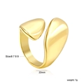 Irregular 18K gold plated open ring with minimalist organic shape and 22mm width surface - Minimalist Irregular Gold Open Ring-Size 6 (RI147406G)