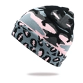Berretto in maglia jacquard mimetico rosa e grigio per il calore invernale e lo sci - Taglia unica / Mimetico Rosa