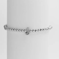 Glossy silver beaded bracelet with a minimalist metallic letter J charm on display - Silver J
