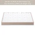 Champagne gold 24-slot PU leather jewelry display tray for pendants 35x24x3cm - Champagne Beige 24-Slot Pendant Tray