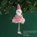 Ciondolo angelo dormiente in peluche rosa per decorazioni natalizie con perline - Angelo Rosa