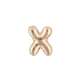Mini gold KC letter X bubble pendant with a 3D puffed effect for DIY jewelry making - Letter X / Gold
