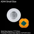 Molde de silicona pequeño de caqui A244 para velas y jabones decorativos caseros - Pequeño--Transparente
