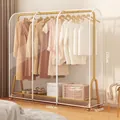 Extra large transparent PEVA garment cover with white trim for double clothing racks - Clear / L160xW50xH150cm