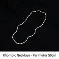 Minimalistische zilverkleurige stalen ruitketting met een omtrek van 50 cm lang - 50cm