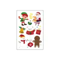 Christmas gingerbread and Santa temporary tattoo stickers for holiday parties, model WY-100 - WY-100 Cartoon Set