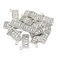 Silberlegierung 100-Dollar-Schein-Anhänger für DIY-Schmuck mit poliertem Metallfinish - Antiksilber