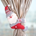 Christmas Santa Claus curtain buckle plush doll for holiday window decoration - Knit / Santa Claus