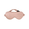 Pink 22 momme mulberry silk sleep eye mask with elastic strap and high-grade finish - Coral