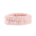 Polsino in pile di corallo rosa per lavaggio viso con materiale assorbente - Fascia per capelli rosa avorio (113#)
