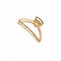 Sleek gold semicircular metal hair claw clip with a polished finish and strong spring - Gold