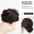 Dark brown fishtail braid hair bun extension, 8cm diameter, 16.5g synthetic fiber - Synthetic Hair Ring / Calico