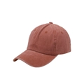 Detail view of the washed cotton fabric and caramel vintage baseball cap structure - Kids Size (54cm) / Orange