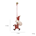 Ornamento natalizio in metallo con Babbo Natale in abito rosso e misure dettagliate - Babbo Natale con Zaino
