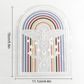 Rainbow suncatcher prism window sticker with moth and mushroom art, size 15x11.1cm - RPS106: Rainbow Butterfly Arch