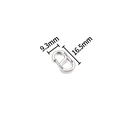Connecteur en S en acier inoxydable argenté pour bijoux DIY de 16,5 mm x 9,3 mm - Couleur Acier 16.5mm