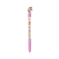 Pink unicorn cartoon pen with DIY alphabet beads in a transparent barrel for kids - Pink Unicorn