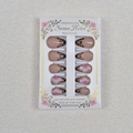 24pcs set of almond press-on nails with 5D leopard print and 3D flower carvings - Leopard 3D Flower Style (WY-094)
