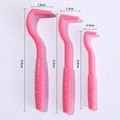 Set di 3 ganci rosa per rimozione zecche animali con impugnature antiscivolo in tre misure - Set da 3 pezzi / Rosa Rosso