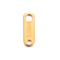 Goldener Edelstahl-Schmuckverbinder in Ovalform mit zwei Löchern für DIY-Halsketten - Gold Rechteck