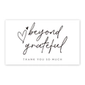 Minimalist beyond grateful pink thank you card with heart graphic on white background - K-15/Minimalist Heart