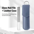 Square Head Glass File + Blue Leather Case