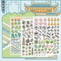 3D scenic PET stickers featuring Suzhou classical garden architecture and scenery cards - Yuxian 1.0 Dreaming of Gusu